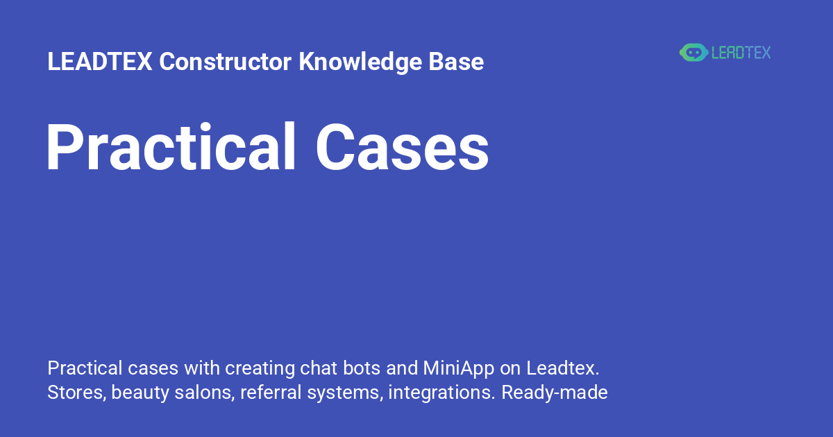 Practical Cases - LEADTEX Constructor Knowledge Base